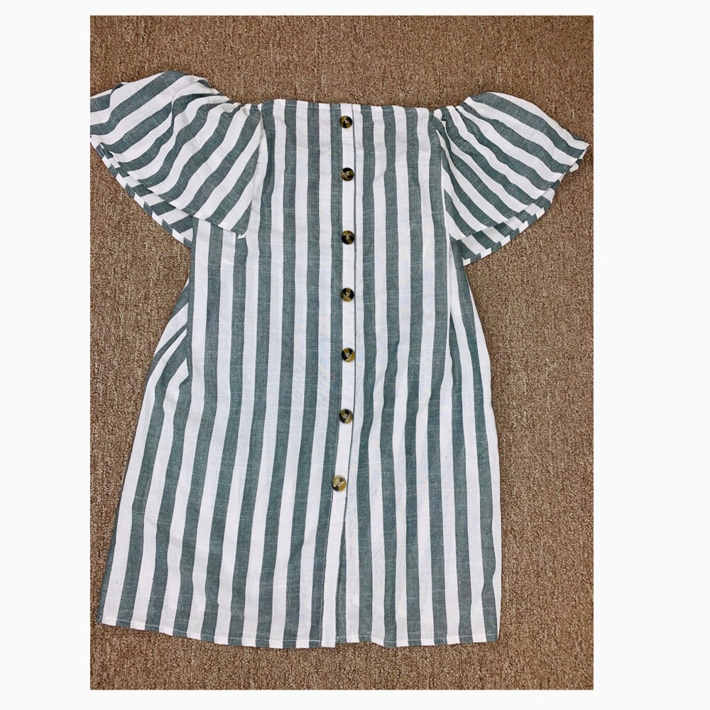 Off the Shoulder SheIn Button Up Dress